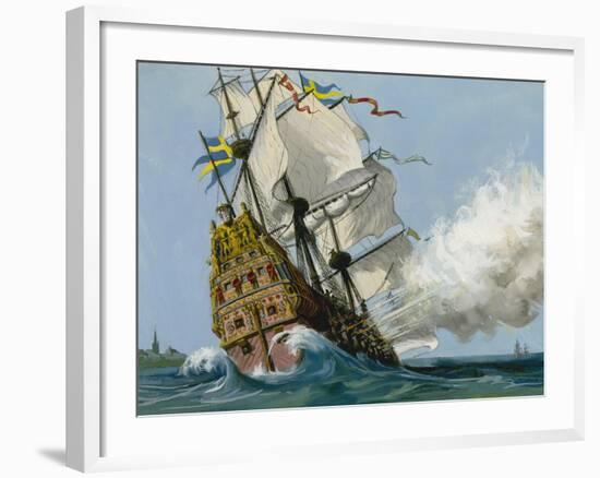 The Swedish Warship 'Vasa'-Ralph Bruce-Framed Giclee Print