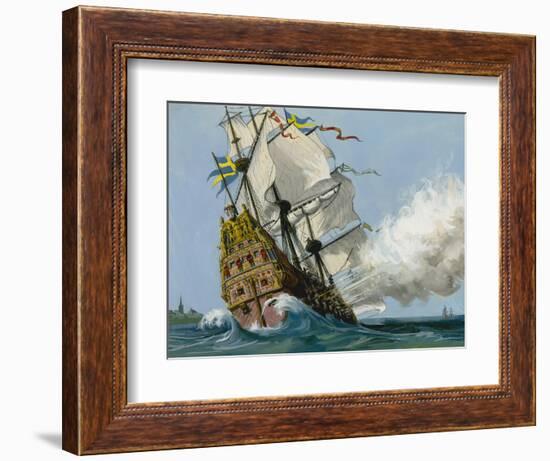 The Swedish Warship 'Vasa'-Ralph Bruce-Framed Giclee Print