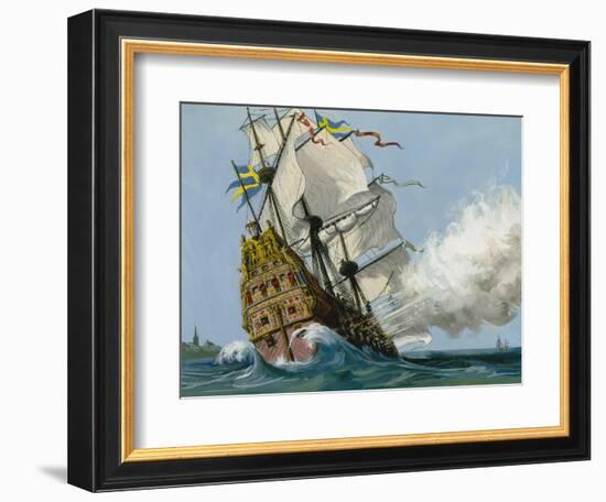 The Swedish Warship 'Vasa'-Ralph Bruce-Framed Giclee Print