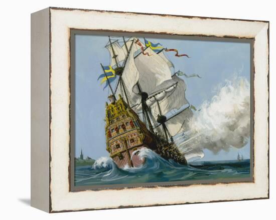 The Swedish Warship 'Vasa'-Ralph Bruce-Framed Premier Image Canvas