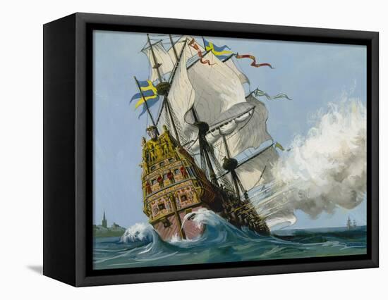 The Swedish Warship 'Vasa'-Ralph Bruce-Framed Premier Image Canvas