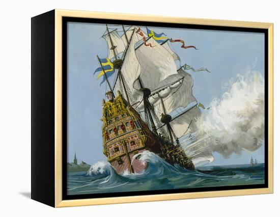 The Swedish Warship 'Vasa'-Ralph Bruce-Framed Premier Image Canvas