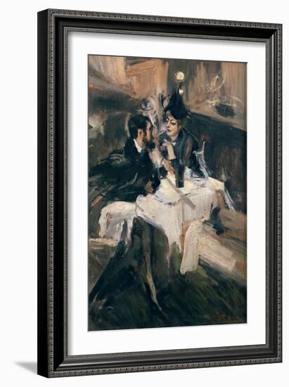 The Sweethearts Lunch-Giovanni Boldini-Framed Giclee Print
