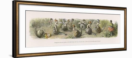 The Swiftest Snails in Fairyland-Richard Doyle-Framed Art Print