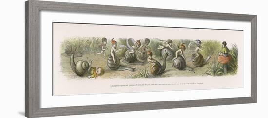 The Swiftest Snails in Fairyland-Richard Doyle-Framed Art Print