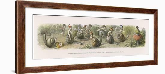 The Swiftest Snails in Fairyland-Richard Doyle-Framed Art Print