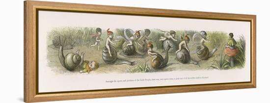 The Swiftest Snails in Fairyland-Richard Doyle-Framed Stretched Canvas