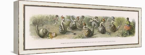 The Swiftest Snails in Fairyland-Richard Doyle-Framed Stretched Canvas