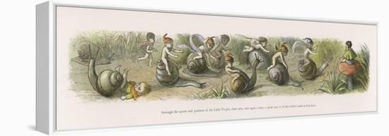 The Swiftest Snails in Fairyland-Richard Doyle-Framed Stretched Canvas