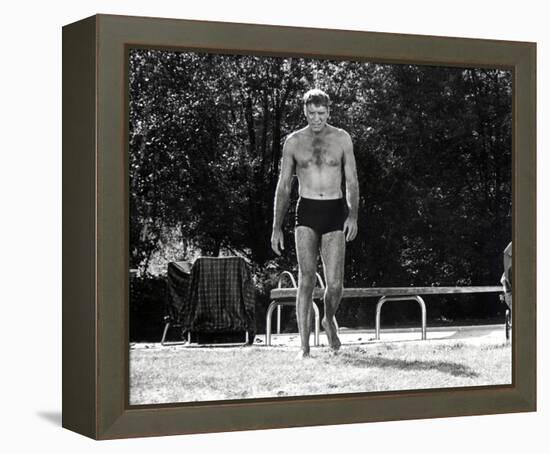 The Swimmer-null-Framed Stretched Canvas