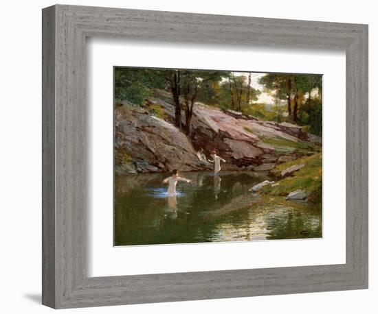 The Swimming Hole-Edward Henry Potthast-Framed Giclee Print