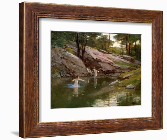 The Swimming Hole-Edward Henry Potthast-Framed Giclee Print