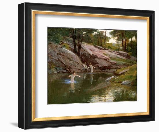 The Swimming Hole-Edward Henry Potthast-Framed Giclee Print