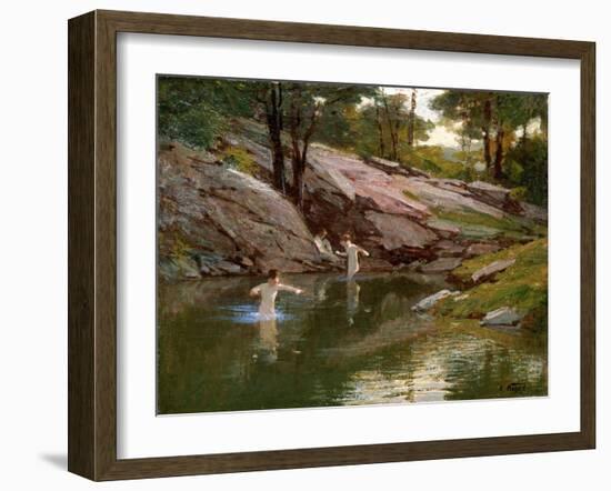 The Swimming Hole-Edward Henry Potthast-Framed Giclee Print