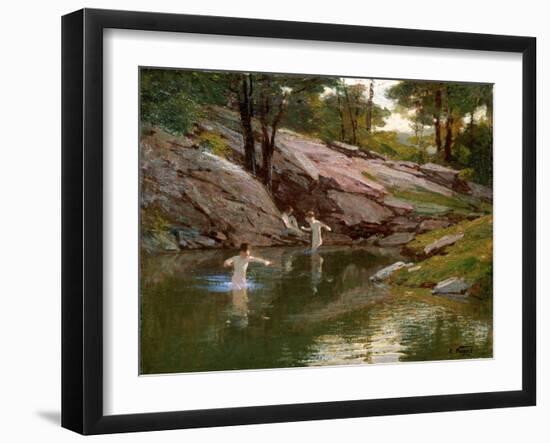 The Swimming Hole-Edward Henry Potthast-Framed Giclee Print