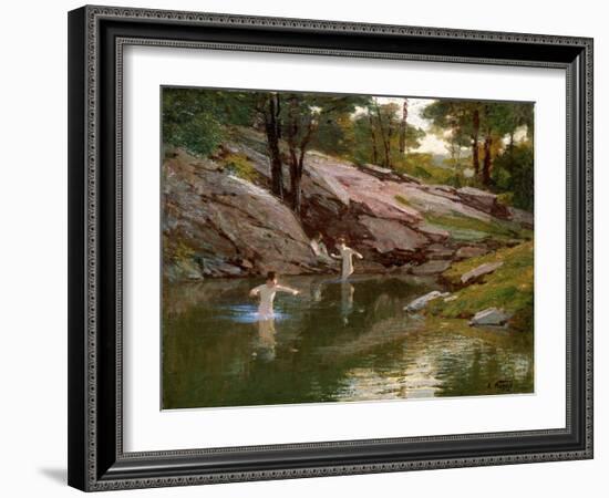 The Swimming Hole-Edward Henry Potthast-Framed Giclee Print