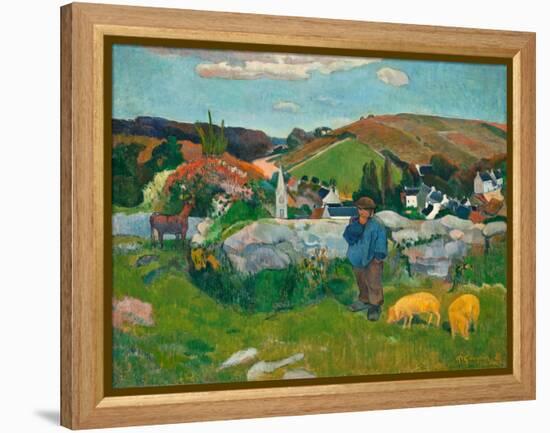 The Swineherd. 1888-Paul Gauguin-Framed Premier Image Canvas