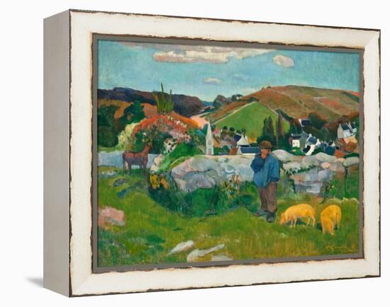 The Swineherd. 1888-Paul Gauguin-Framed Premier Image Canvas