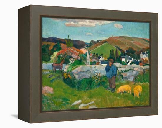 The Swineherd. 1888-Paul Gauguin-Framed Premier Image Canvas