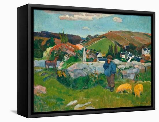 The Swineherd. 1888-Paul Gauguin-Framed Premier Image Canvas