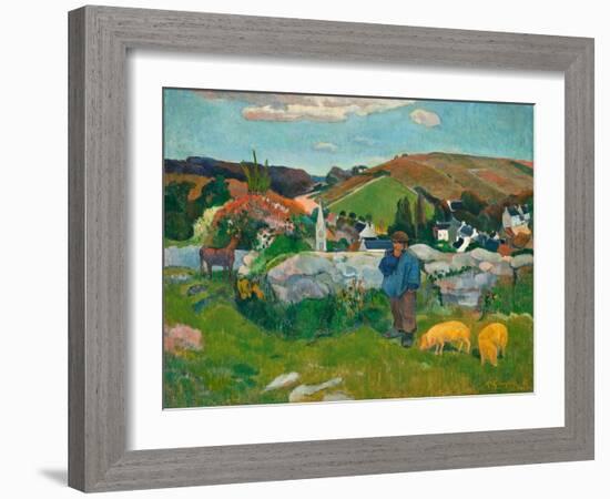 The Swineherd. 1888-Paul Gauguin-Framed Giclee Print