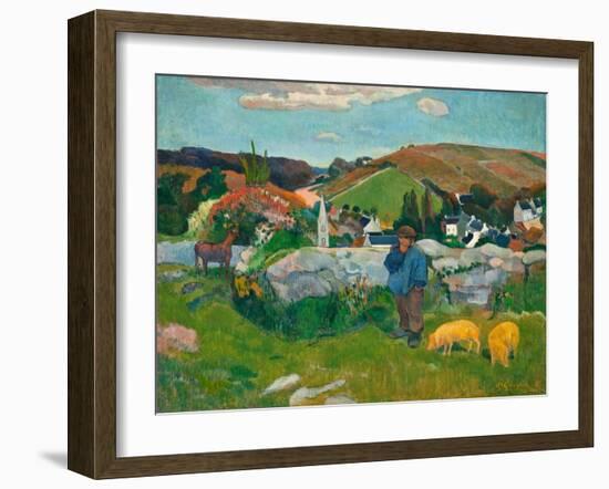 The Swineherd. 1888-Paul Gauguin-Framed Giclee Print