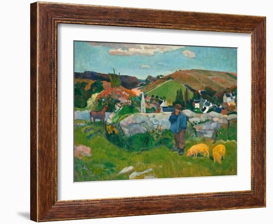 The Swineherd. 1888-Paul Gauguin-Framed Giclee Print