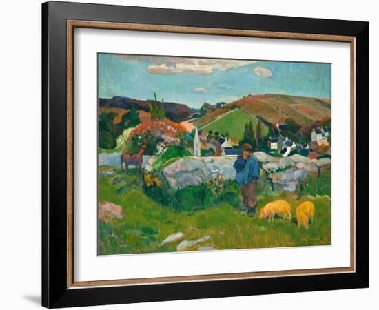 The Swineherd. 1888-Paul Gauguin-Framed Giclee Print