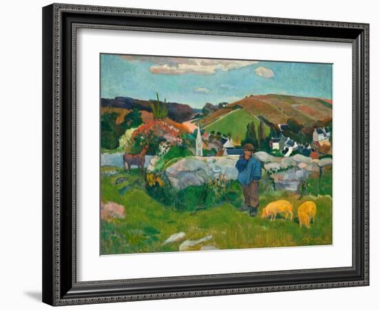 The Swineherd. 1888-Paul Gauguin-Framed Giclee Print