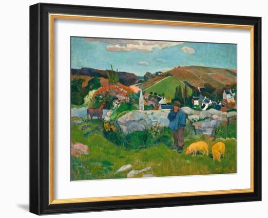 The Swineherd. 1888-Paul Gauguin-Framed Giclee Print