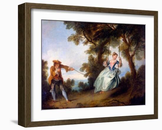 The Swing, 1730-Nicolas Lancret-Framed Premium Giclee Print