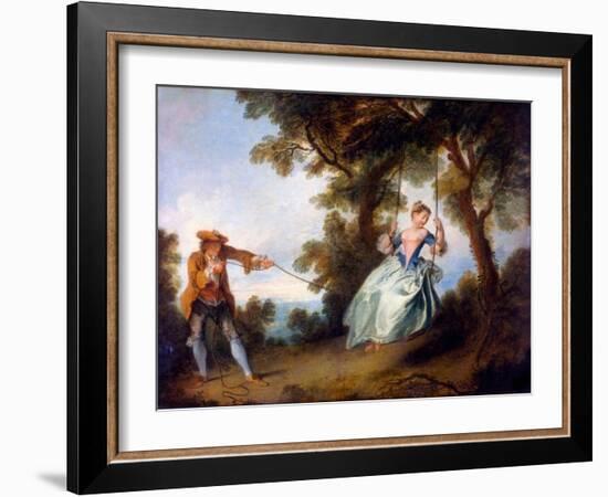 The Swing, 1730-Nicolas Lancret-Framed Premium Giclee Print