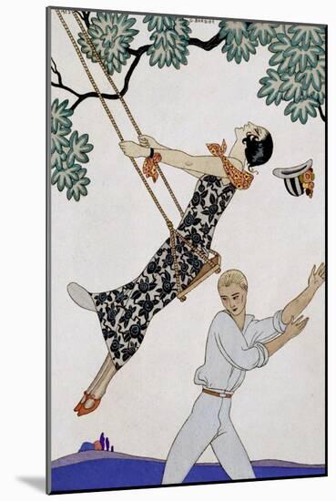 The Swing, 1920S-Georges Barbier-Mounted Giclee Print