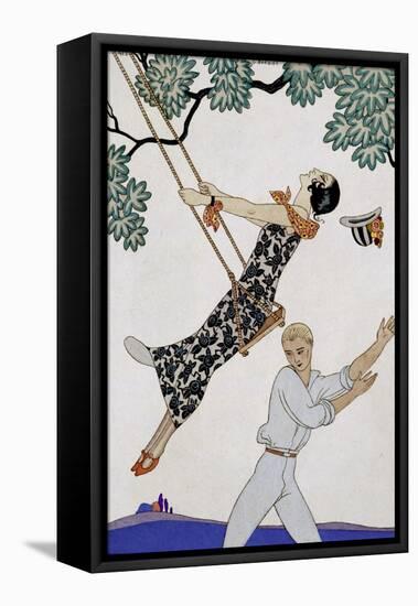 The Swing, 1920S-Georges Barbier-Framed Premier Image Canvas