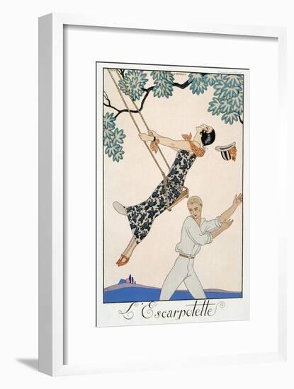 The Swing, 1923-Georges Barbier-Framed Giclee Print