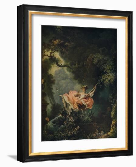 'The Swing', c1767-Jean-Honore Fragonard-Framed Premium Giclee Print