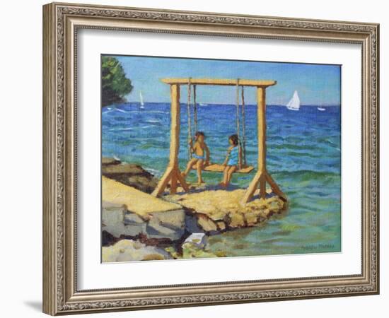 The swing,Funtana,Vrsar,Croatia-Andrew Macara-Framed Giclee Print