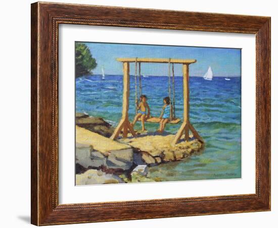 The swing,Funtana,Vrsar,Croatia-Andrew Macara-Framed Giclee Print