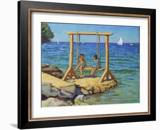 The swing,Funtana,Vrsar,Croatia-Andrew Macara-Framed Giclee Print