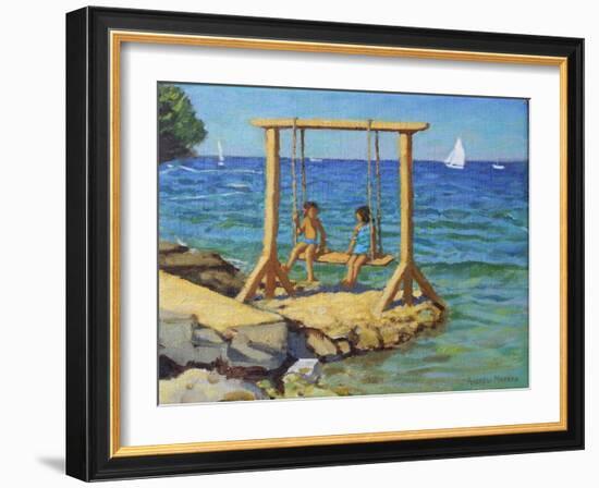 The swing,Funtana,Vrsar,Croatia-Andrew Macara-Framed Giclee Print