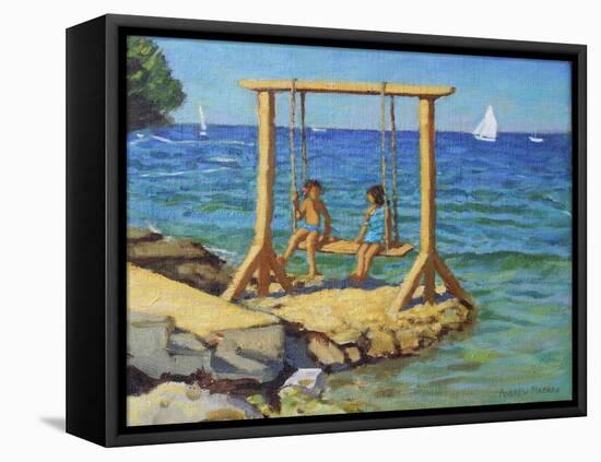 The swing,Funtana,Vrsar,Croatia-Andrew Macara-Framed Premier Image Canvas