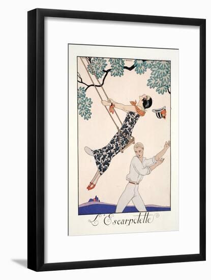 The Swing-Georges Barbier-Framed Giclee Print