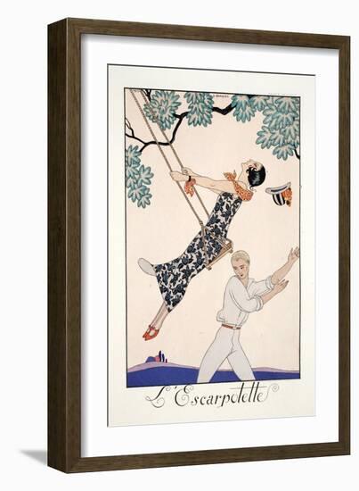 The Swing-Georges Barbier-Framed Giclee Print