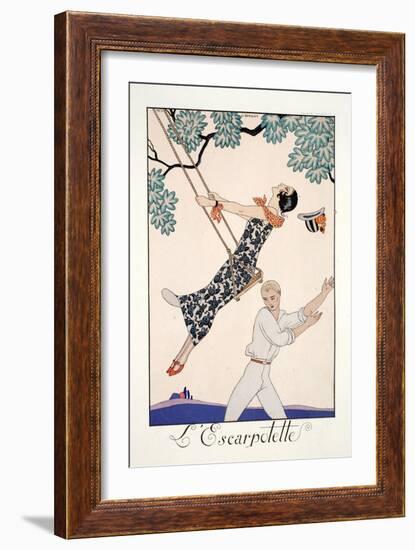 The Swing-Georges Barbier-Framed Giclee Print