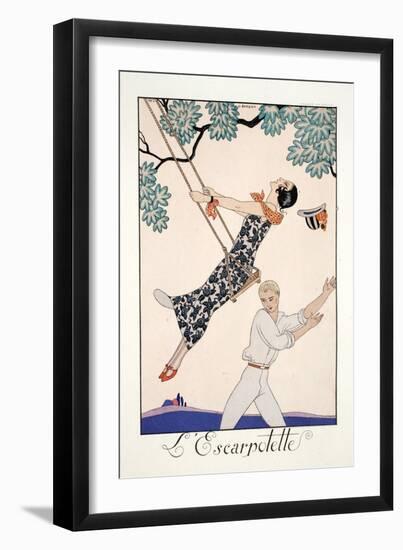 The Swing-Georges Barbier-Framed Giclee Print