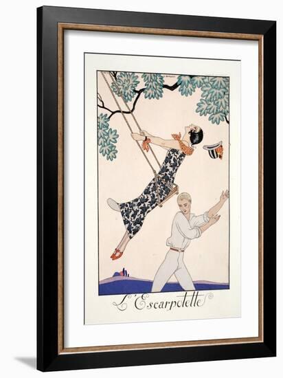 The Swing-Georges Barbier-Framed Giclee Print