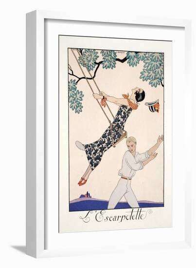 The Swing-Georges Barbier-Framed Giclee Print