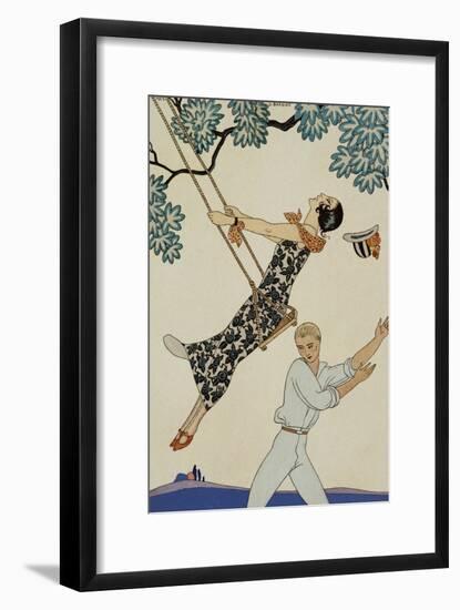 The Swing-Georges Barbier-Framed Giclee Print