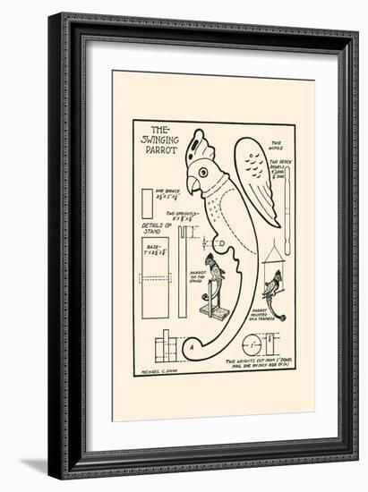 The Swinging Parrot-Michael C. Dank-Framed Art Print