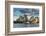 The Sydney Opera House, UNESCO World Heritage Site, and skyline of Sydney at sunset, New South Wale-Michael Runkel-Framed Photographic Print